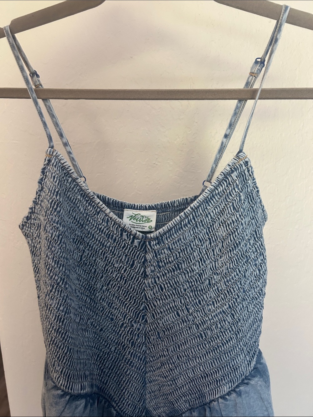 Very J Light Blue Denim Jumpsuit - Picture 3 of 5